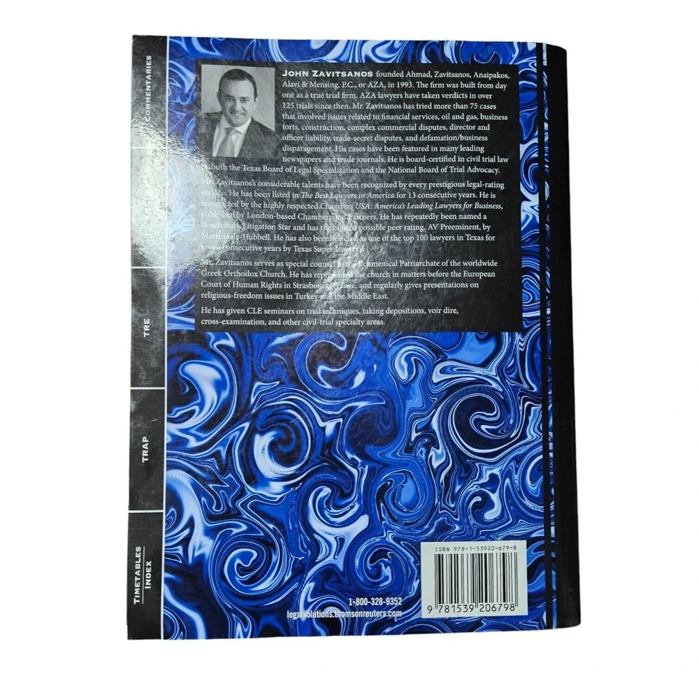 O'Connor's Texas Rules Civil Trials By John Zavitsanos 2019‎ Thomson Reuters